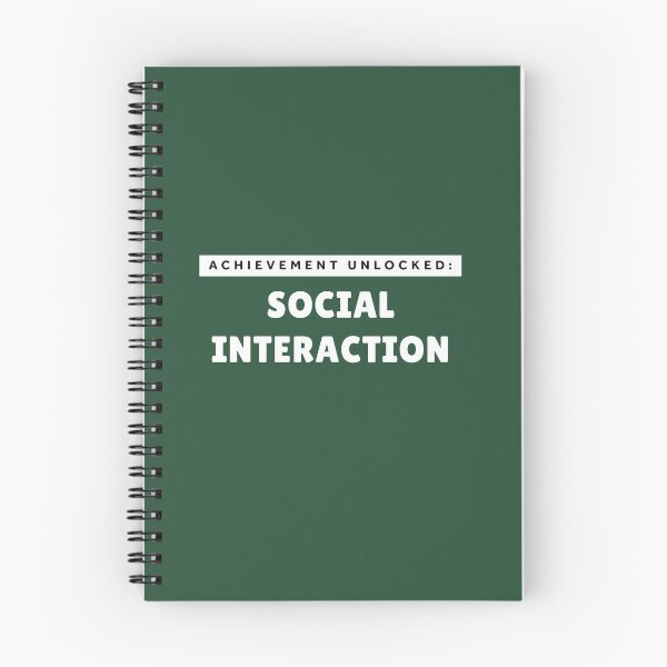 Item preview, Achievement Unlocked Social Interaction – Introvert Gaming Humor Gift (Dark Version) designed and sold by Hello Hobbies.