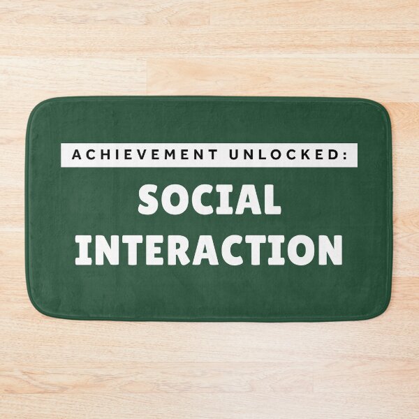 Item preview, Achievement Unlocked Social Interaction – Introvert Gaming Humor Gift (Dark Version) designed and sold by Hello Hobbies.