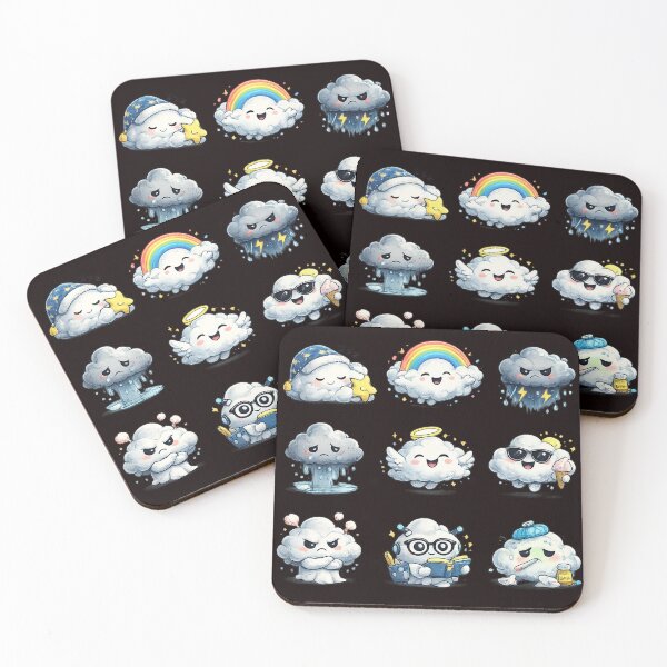 Item preview, Cloud Emoji | Cute Kawaii Typography Design designed and sold by VasiArtLab.