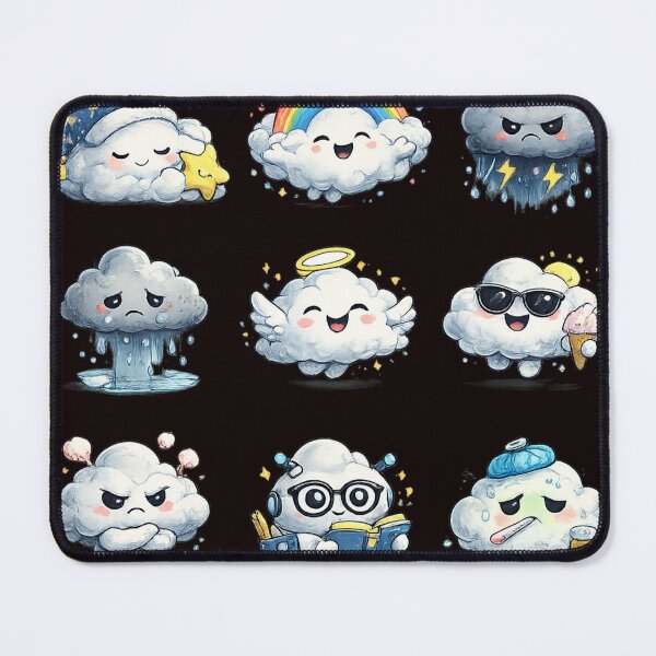 Item preview, Cloud Emoji | Cute Kawaii Typography Design designed and sold by VasiArtLab.