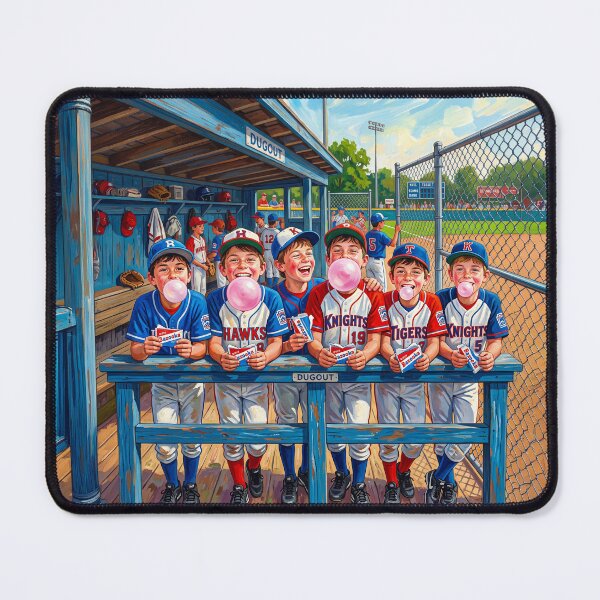 Item preview, Baseball Little Leaguers Blowing Bazooka Gum Bubbles designed and sold by Home Decor Art.
