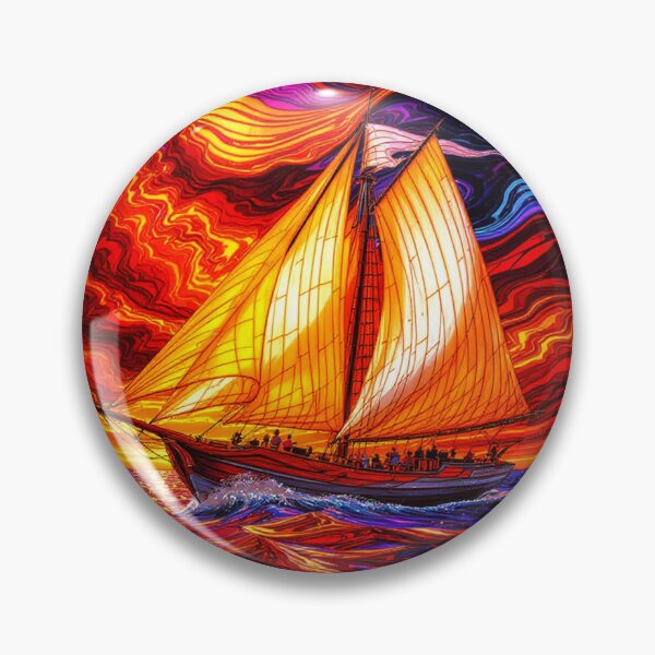 Item preview, Abstract Clipper Ship Nautical Ocean Scene designed and sold by GaffaDesigns.