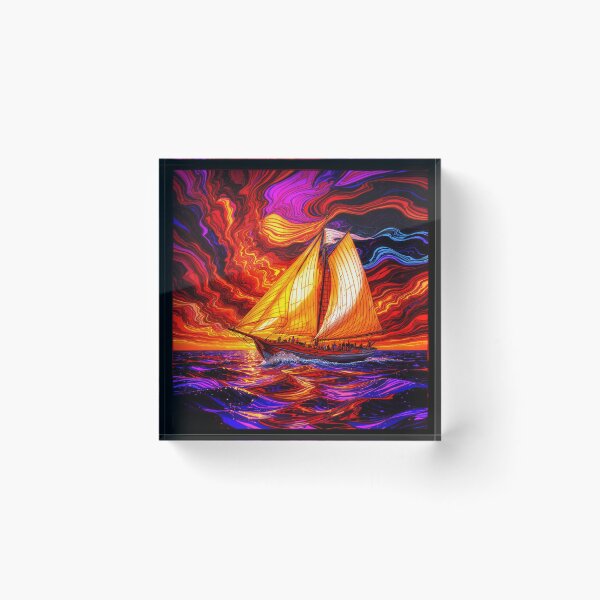 Item preview, Abstract Clipper Ship Nautical Ocean Scene designed and sold by GaffaDesigns.