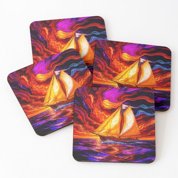 Item preview, Abstract Clipper Ship Nautical Ocean Scene designed and sold by GaffaDesigns.