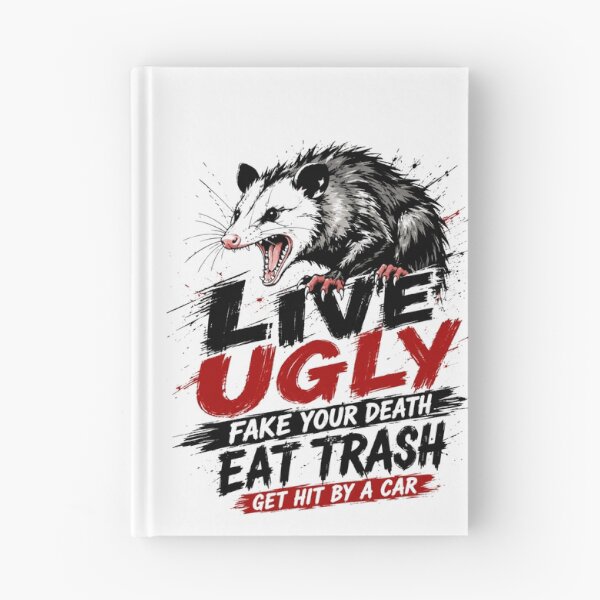 Item preview, Live Ugly Fake Your Death Eat Trash Get Hit By A Car Opossum Possum Sarcastic Humor Wildlife designed and sold by SkeletonsDanger.
