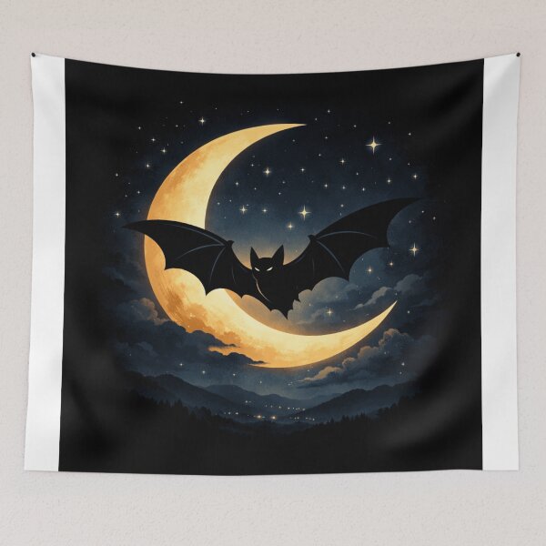 Item preview, Bat in a night sky designed and sold by BLACK_BOSS STORE.