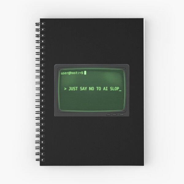 Item preview, Just Say No To AI Slop Retro Terminal Hacker designed and sold by uchidaarts.