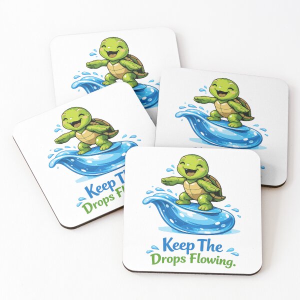 Item preview, Happy Surfing Turtle Water Conservation Design designed and sold by Nuvoro Eco Awareness.