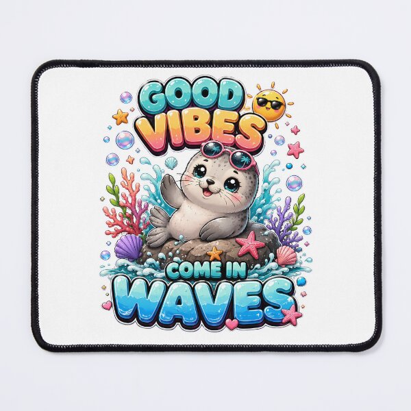 Item preview, Cute Seal Good Vibes Sticker designed and sold by M.Store.