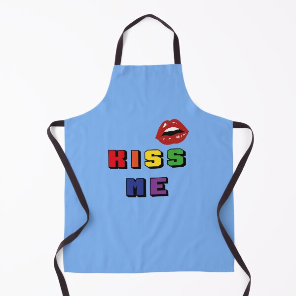 Item preview, KISS ME text with the colors of the LGBTI flag and with sexy female lips designed and sold by Martapp.
