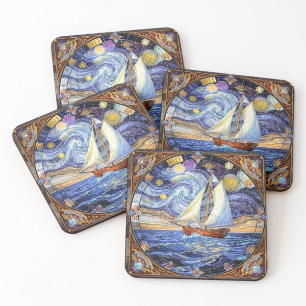 Item preview, Abstract Clipper Ship Nautical Ocean Scene designed and sold by GaffaDesigns.