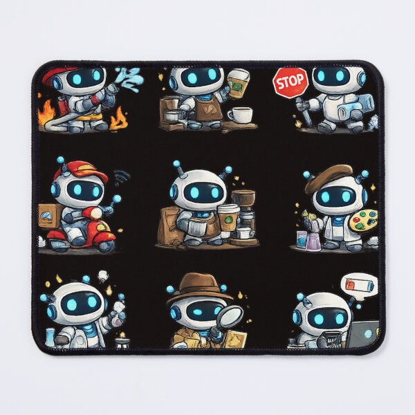Item preview, Tiny Robot Funny Emoji | Cute AI Meme Design designed and sold by VasiArtLab.