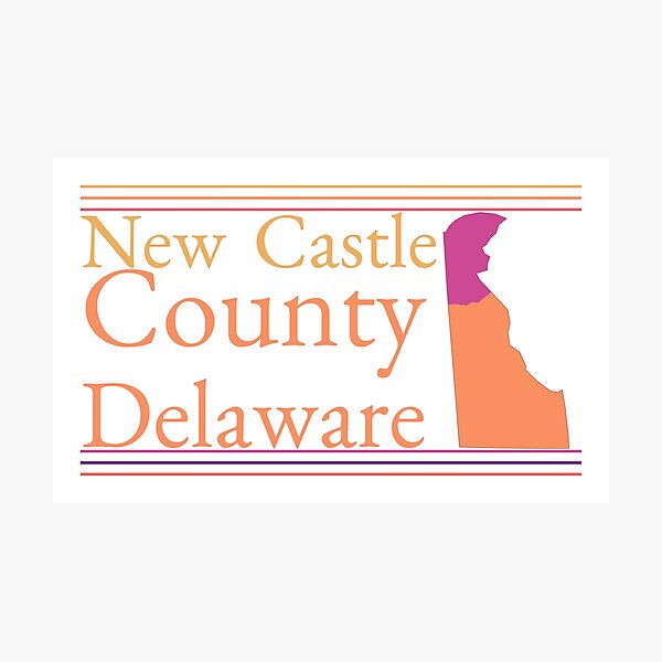 Item preview, New Castle County Delaware Highlighted on State Map designed and sold by TheIconSmith.