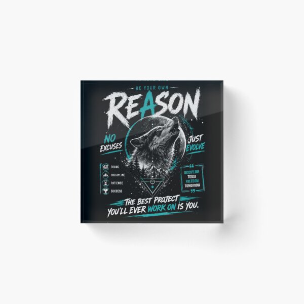 Item preview, Be Your Own Reason | Wolf Motivation Graphic T-Shirt designed and sold by Kinjaljoshi9999.