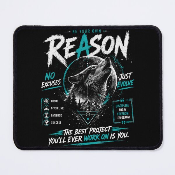 Item preview, Be Your Own Reason | Wolf Motivation Graphic T-Shirt designed and sold by Kinjaljoshi9999.