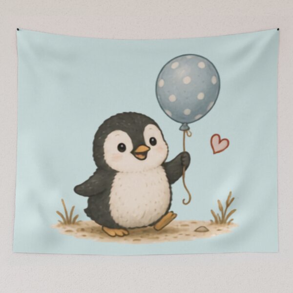 Item preview, Balloon Day Penguin designed and sold by MellowMunchkins.