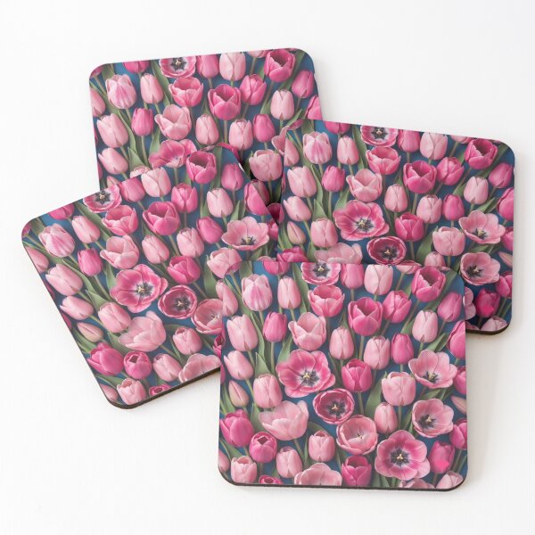 Item preview, Elegant Pink Tulips Spring Floral Pattern designed and sold by Purpleclomb.