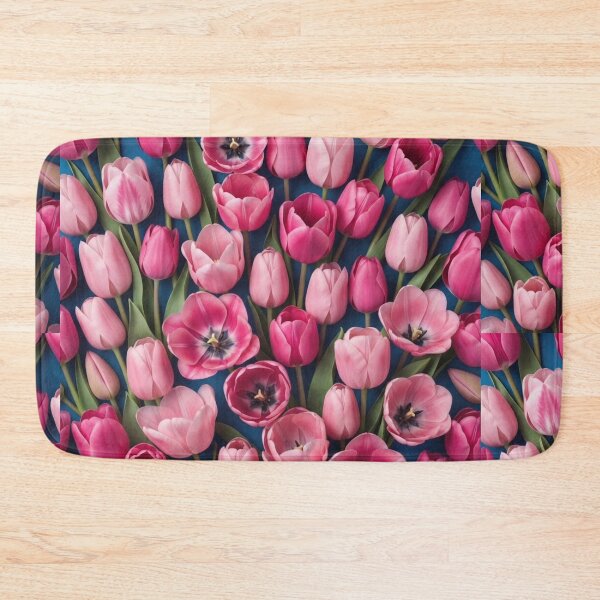 Item preview, Elegant Pink Tulips Spring Floral Pattern designed and sold by Purpleclomb.