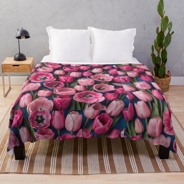 Item preview, Elegant Pink Tulips Spring Floral Pattern designed and sold by Purpleclomb.