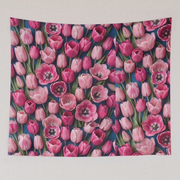Item preview, Elegant Pink Tulips Spring Floral Pattern designed and sold by Purpleclomb.