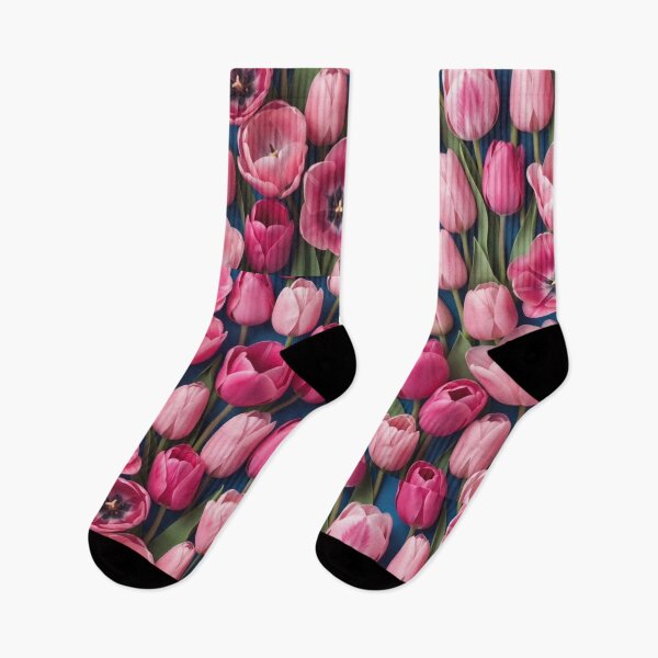 Item preview, Elegant Pink Tulips Spring Floral Pattern designed and sold by Purpleclomb.