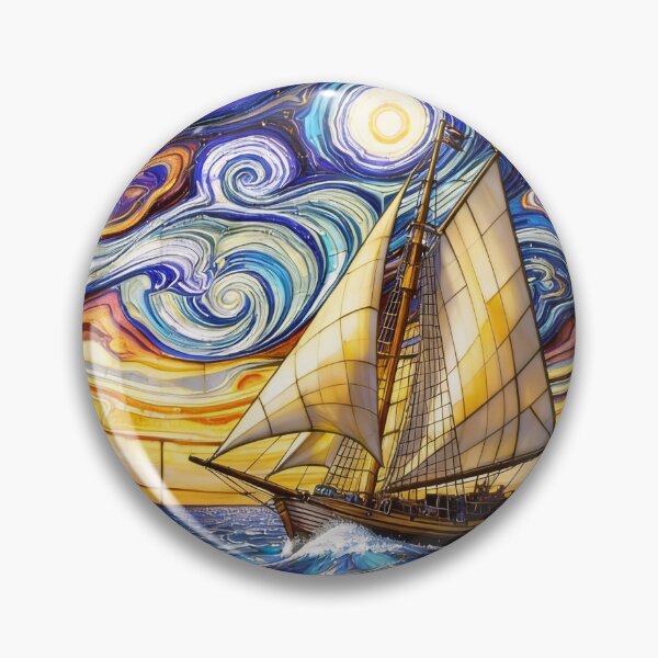 Item preview, Abstract Clipper Ship Nautical Ocean Scene designed and sold by GaffaDesigns.