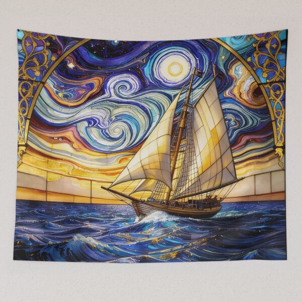 Item preview, Abstract Clipper Ship Nautical Ocean Scene designed and sold by GaffaDesigns.