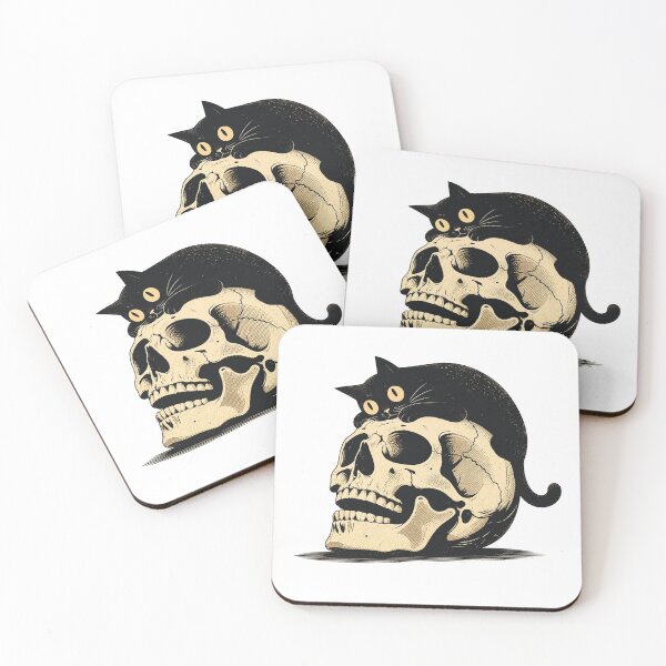 Item preview, Funny Black Cat Skull Gothic  designed and sold by Moizento.