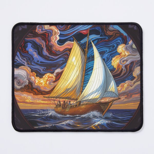 Item preview, Abstract Clipper Ship Nautical Ocean Scene designed and sold by GaffaDesigns.