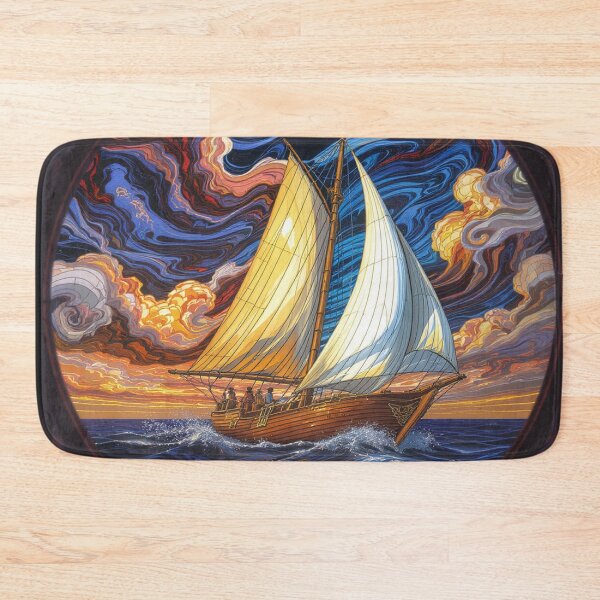 Item preview, Abstract Clipper Ship Nautical Ocean Scene designed and sold by GaffaDesigns.