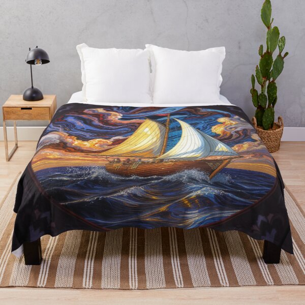 Item preview, Abstract Clipper Ship Nautical Ocean Scene designed and sold by GaffaDesigns.