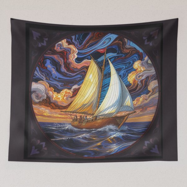 Item preview, Abstract Clipper Ship Nautical Ocean Scene designed and sold by GaffaDesigns.