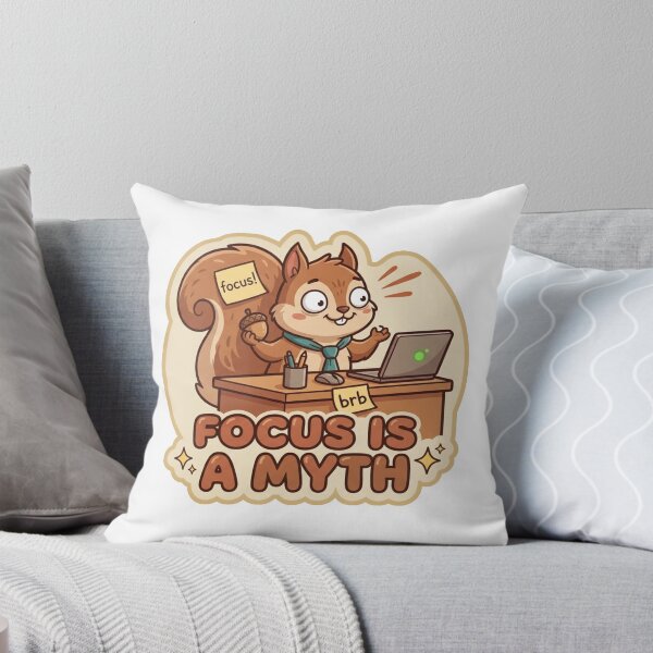 Item preview, Focus Is A Myth — Funny Distracted Squirrel designed and sold by Kawaiartist.