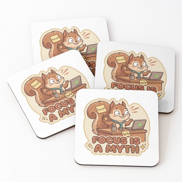 Item preview, Focus Is A Myth — Funny Distracted Squirrel designed and sold by Kawaiartist.
