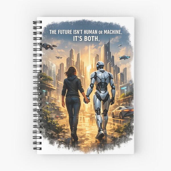 Item preview, The Future Is Human and Machine – AI & Robot Future designed and sold by CMA Design Studio.