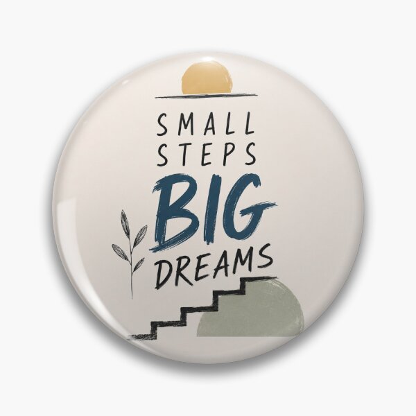 Item preview, Small Steps Big Dreams Motivational Quote Sticker | Inspirational Typography | Minimalist Aesthetic | Self Growth | Productivity Decal designed and sold by IronVibesStudio.