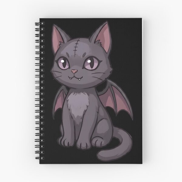 Item preview, Cute Gothic Bat Cat Spooky Chibi designed and sold by D6rkT3chDemon.