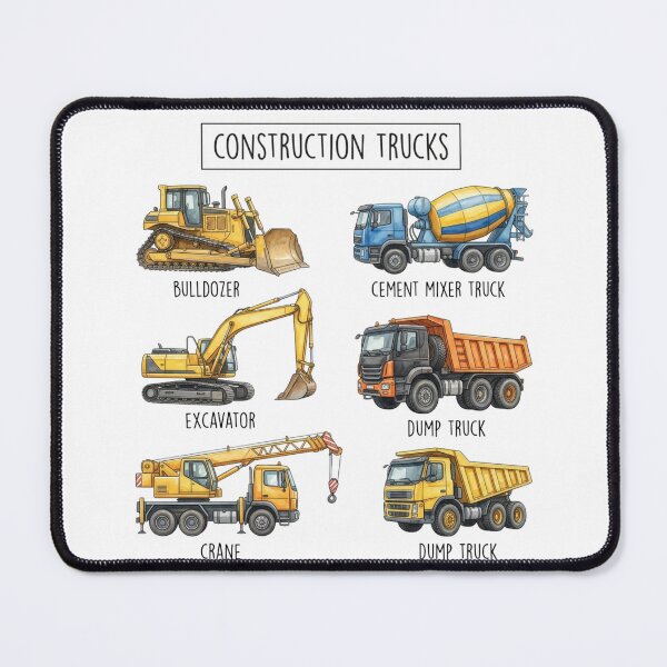 Item preview, Construction Trucks & Vehicles – Educational Kids Nursery designed and sold by raedattia.