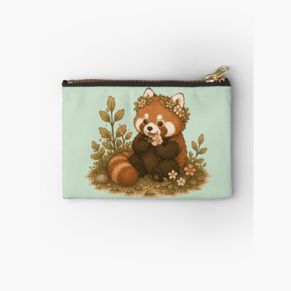 Item preview, Flower Crown Red Panda designed and sold by MellowMunchkins.
