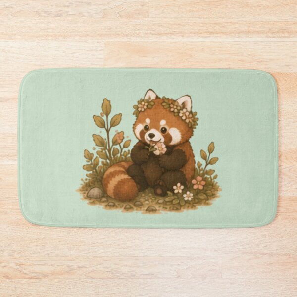 Item preview, Flower Crown Red Panda designed and sold by MellowMunchkins.