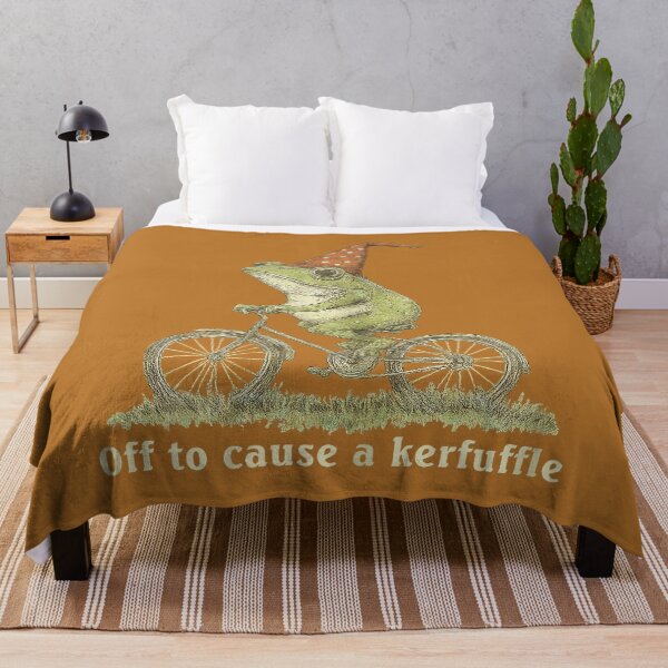 Item preview, Funny Frog Graphic Off to Cause a Kerfuffle designed and sold by mjohnson9.