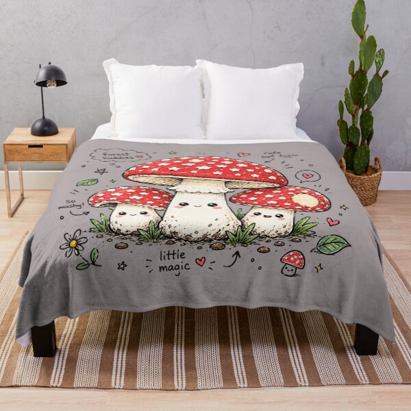 Item preview, Cute Kawaii Mushroom Trio designed and sold by 63Hotpeppers.
