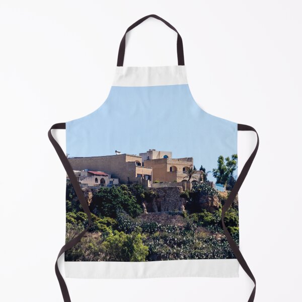 Item preview, Hilltop Village With Stone Houses and Mediterranean Architecture Perched on Rocky Cliff designed and sold by Nmallia.