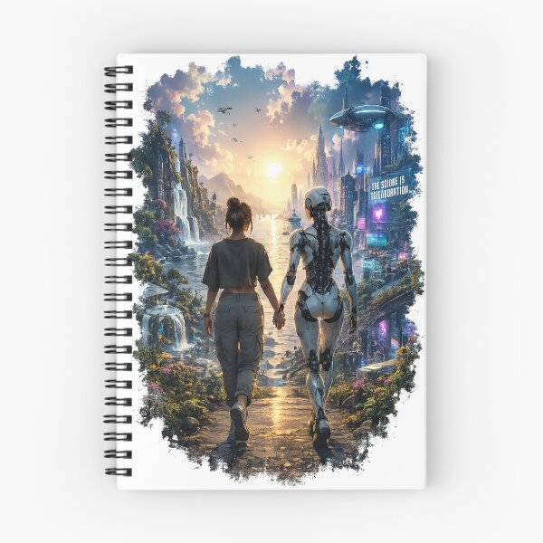 Item preview, The Future Is Human and Machine – AI & Robot Future designed and sold by CMA Design Studio.