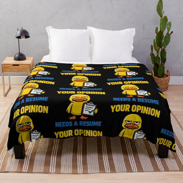Item preview, Your Opinion Needs a Resume Funny Sarcastic Duck Quote designed and sold by TeeTimeTreasure.