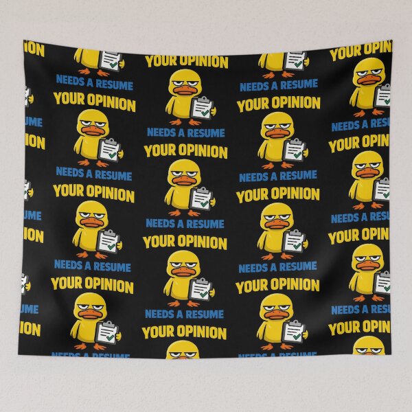 Item preview, Your Opinion Needs a Resume Funny Sarcastic Duck Quote designed and sold by TeeTimeTreasure.