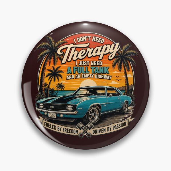 Item preview, I Don't Need Therapy – Classic Muscle Car Sunset Road Trip Vintage Graphic T-Shirt designed and sold by puzzell.