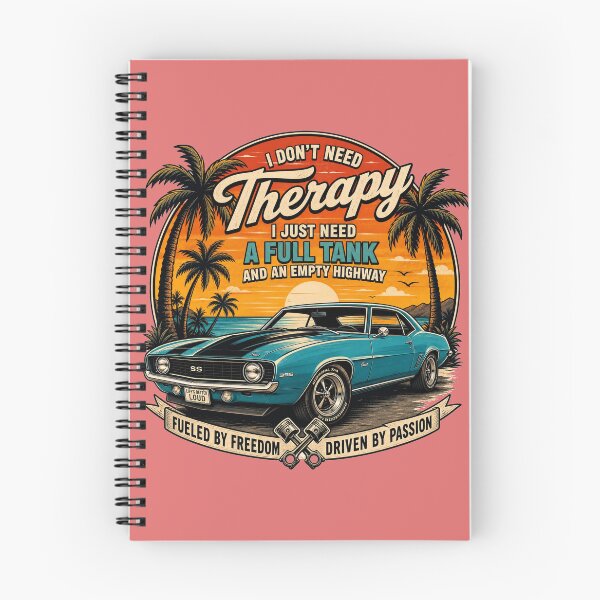 Item preview, I Don't Need Therapy – Classic Muscle Car Sunset Road Trip Vintage Graphic T-Shirt designed and sold by puzzell.