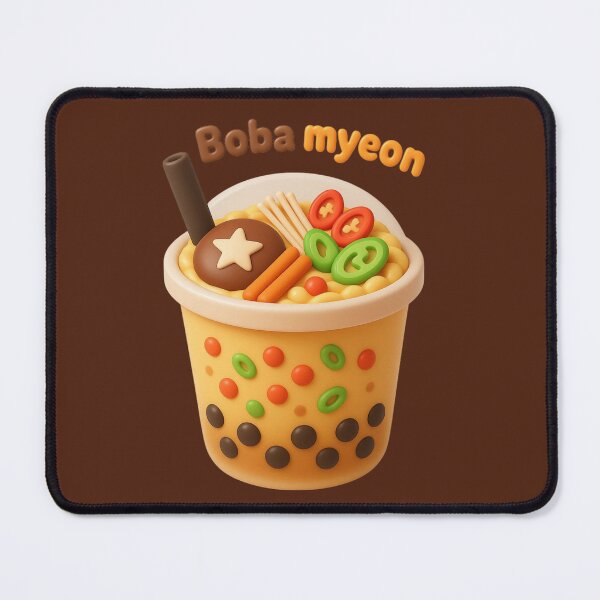 Item preview, Boba Myeon | Cute Bubble Tea Ramen | Kawaii Boba Noodles Food Illustration designed and sold by Eathusiast.