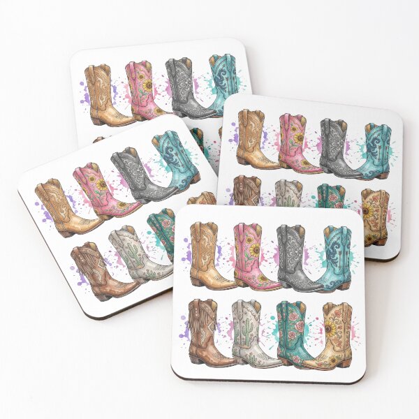 Item preview, Western Cowboy Boots Aesthetic - Floral Boho Cowgirl Watercolor designed and sold by raedattia.